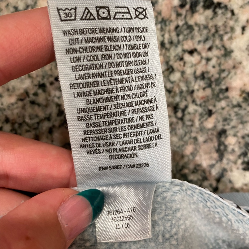 VS PINK Light Teal Crewneck - Picture 6 of 7